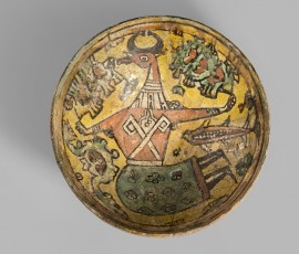 کاسه سفالی لعابدار، گرگان، گلستان