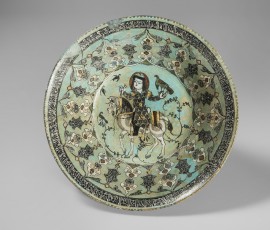 کاسه سفالی نقاشی روی لعاب(مینایی)، قلعه طبرک ری، تهران